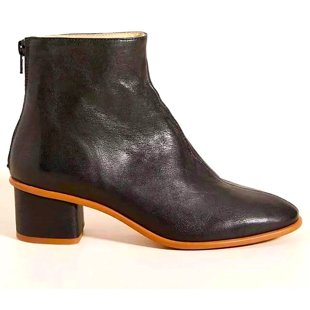 Anthropology Emmeline black leather ankle boots US size 9.5 EU size 41
